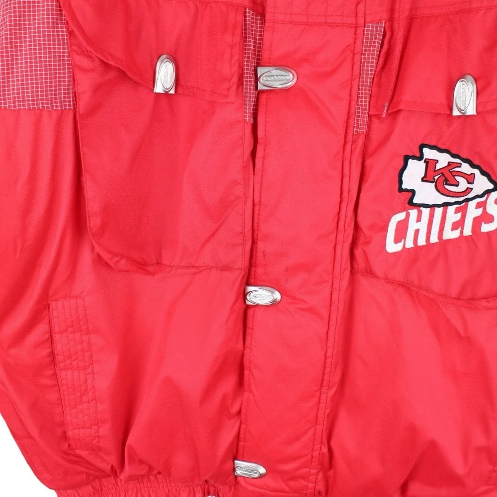 Vintage Kansas City Chiefs Puffer Jacket Pro Line Logo Athletic‎ Red Size XL NFL